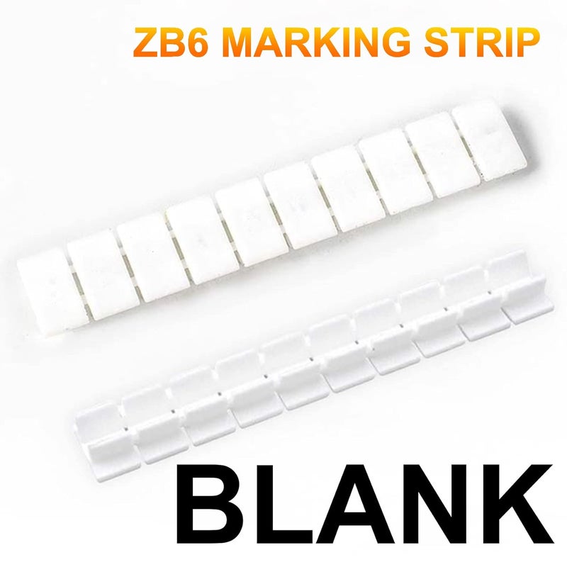 Erayco 20 Pcs Terminal Marker Strip - Terminal Blocks Labels Marking Tags Blank Mark Bar for UK2.5B/UK5N /UDK4/ UKK5 DIN Rail Terminal Label - Image 2
